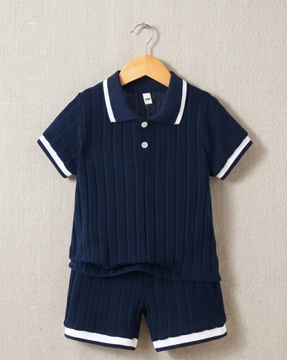 Otto Navy Summer Polo Set