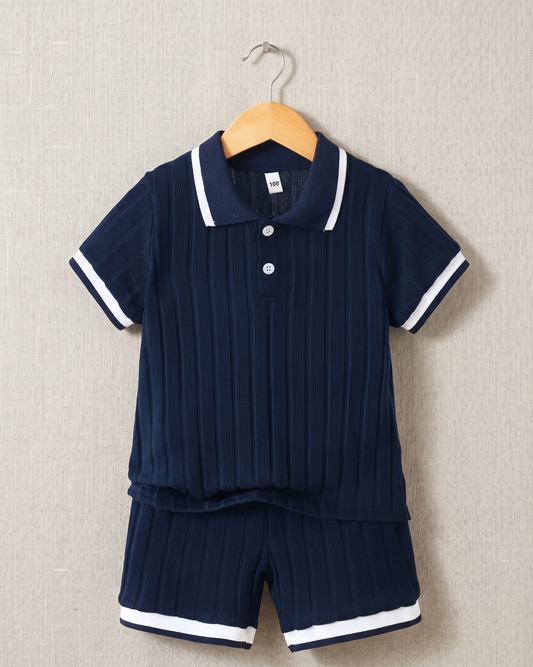 Otto Navy Summer Polo Set